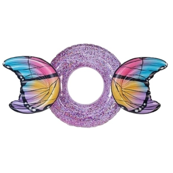 NWT PoolCandy Glitter Butterfly Large Pool Tube - 40" - Picture 2 of 13